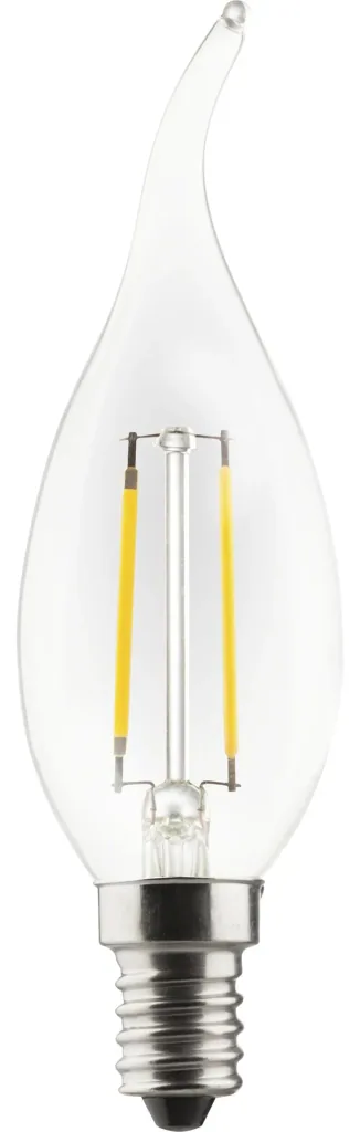 Retro LED Kerzenlampe Windstoß mit 2,5 Watt, E14, warmweiß