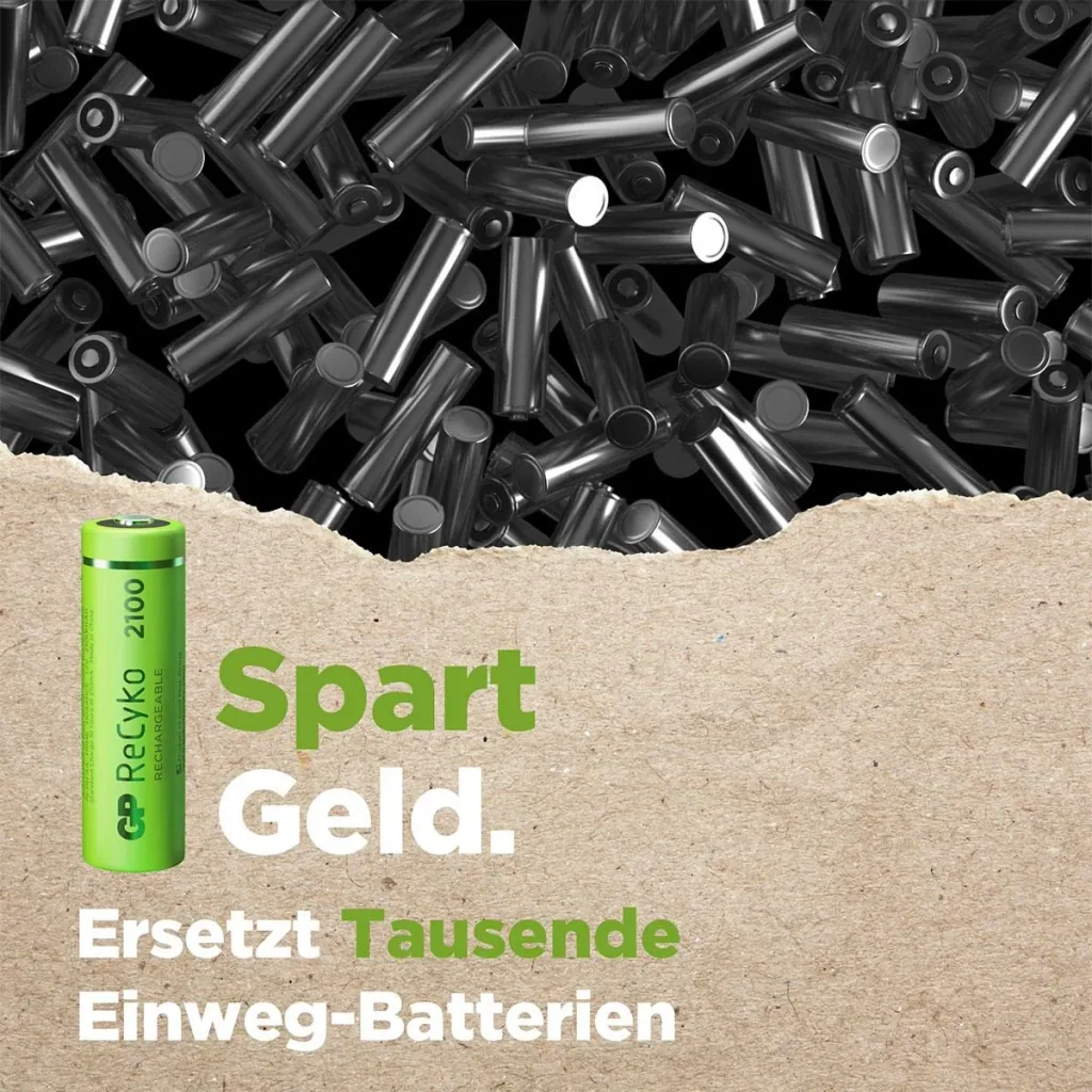 ReCyko Mignon (AA) NiMH Akkus mit 2100 mAh, 1,2V - 2 Stück