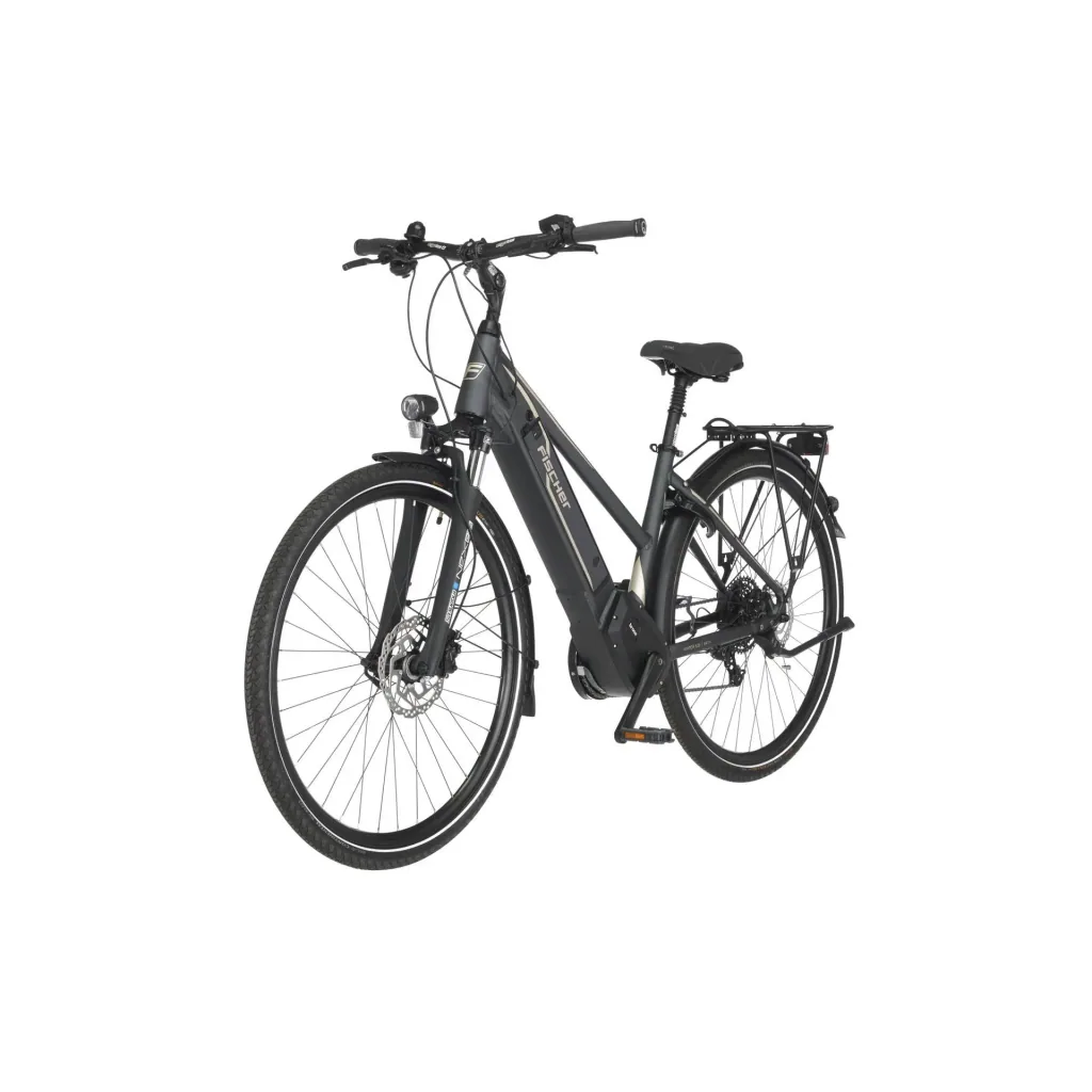 Damen E-Bike Trekking, 28 Zoll, Rahmengröße 49 cm,10-Gang Kettenschaltung, schiefergrau matt, VIATOR 5.0i