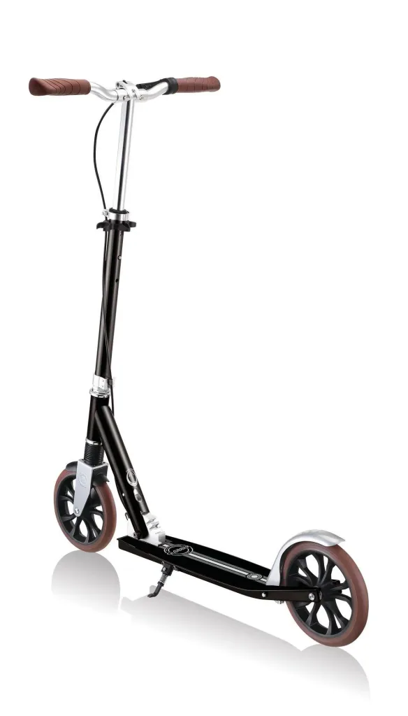 NL 205 Deluxe Tretroller, 205 mm, ABEC 7, Handbremse, höhenverstellbar, Frontfederung, Klappmechanismus, schwarz