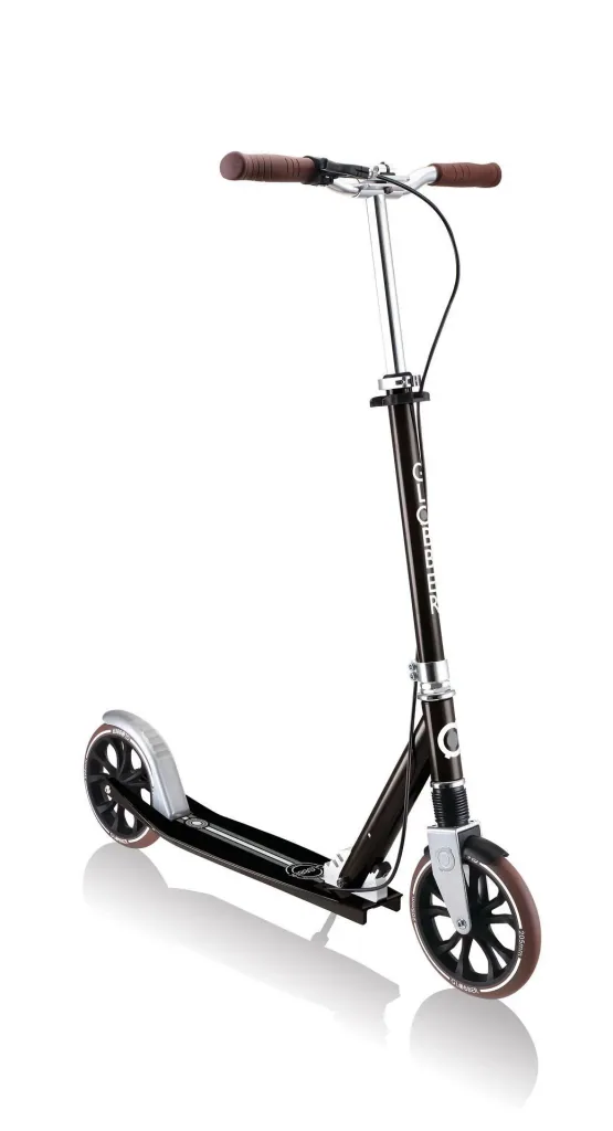 NL 205 Deluxe Tretroller, 205 mm, ABEC 7, Handbremse, höhenverstellbar, Frontfederung, Klappmechanismus, schwarz