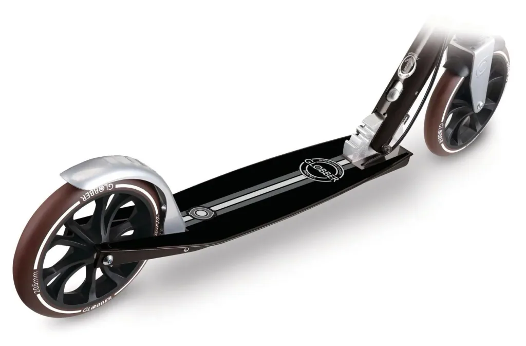 NL 205 Deluxe Tretroller, 205 mm, ABEC 7, Handbremse, höhenverstellbar, Frontfederung, Klappmechanismus, schwarz
