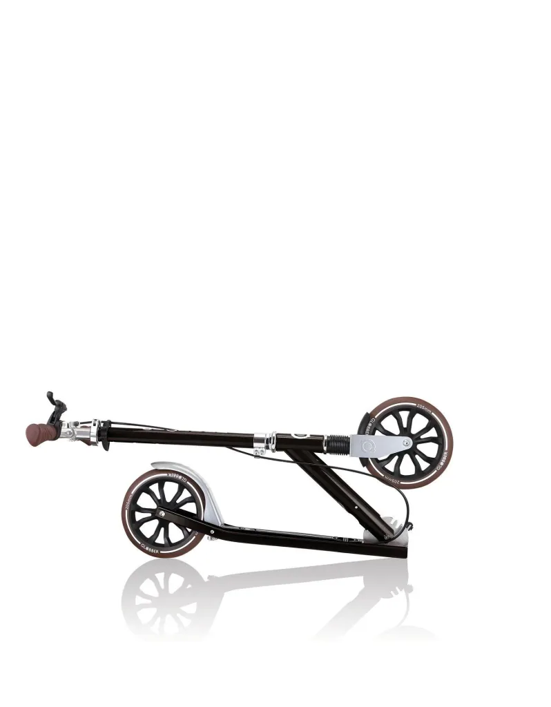 NL 205 Deluxe Tretroller, 205 mm, ABEC 7, Handbremse, höhenverstellbar, Frontfederung, Klappmechanismus, schwarz