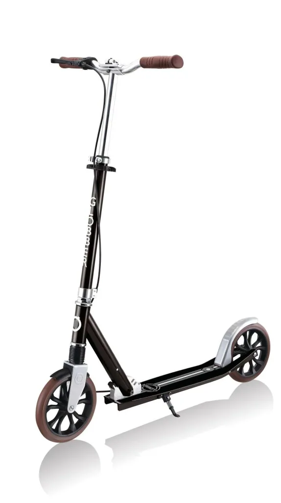 NL 205 Deluxe Tretroller, 205 mm, ABEC 7, Handbremse, höhenverstellbar, Frontfederung, Klappmechanismus, schwarz