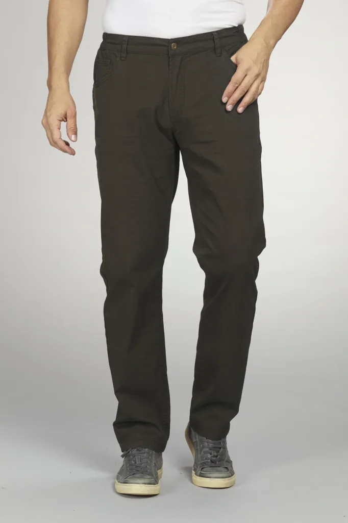 Stretchhose mit Komfortbund, Farbe dunkelbraun, Gr.50