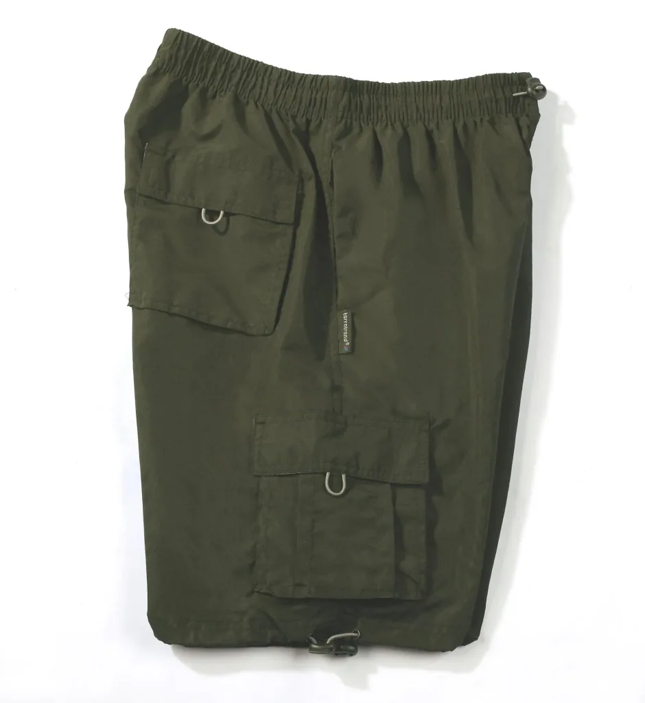 Herren Shorts mit Gummizug, Farbe oliv, Gr. L