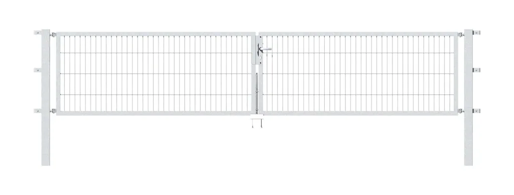 Doppeltor Flexo mit Zubehör, feuerverzinkt, Breite 400 cm, Höhe 100 cm, PF: 80x80 cm