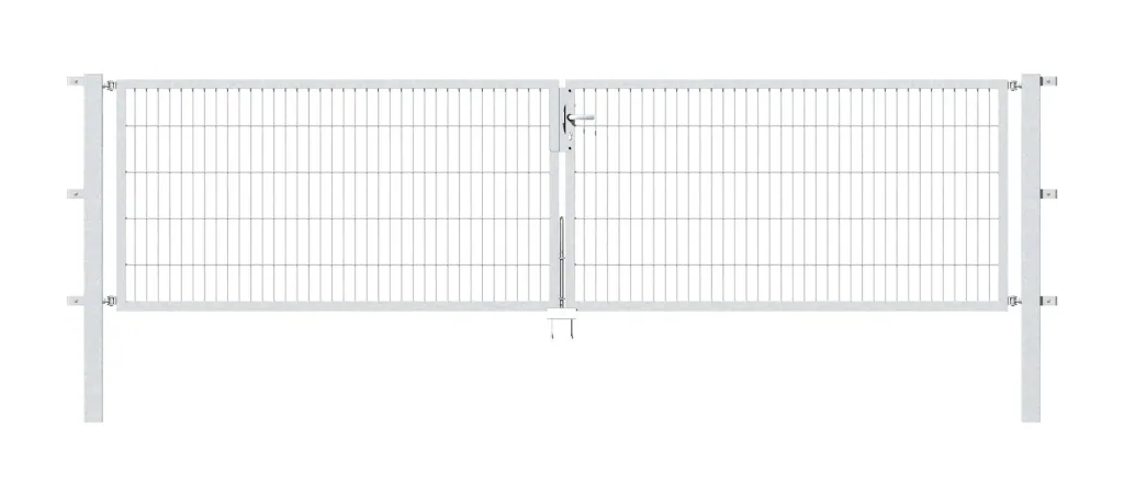 Doppeltor Flexo mit Zubehör, feuerverzinkt, Breite 400 cm, Höhe 100 cm, PF: 80x80 cm