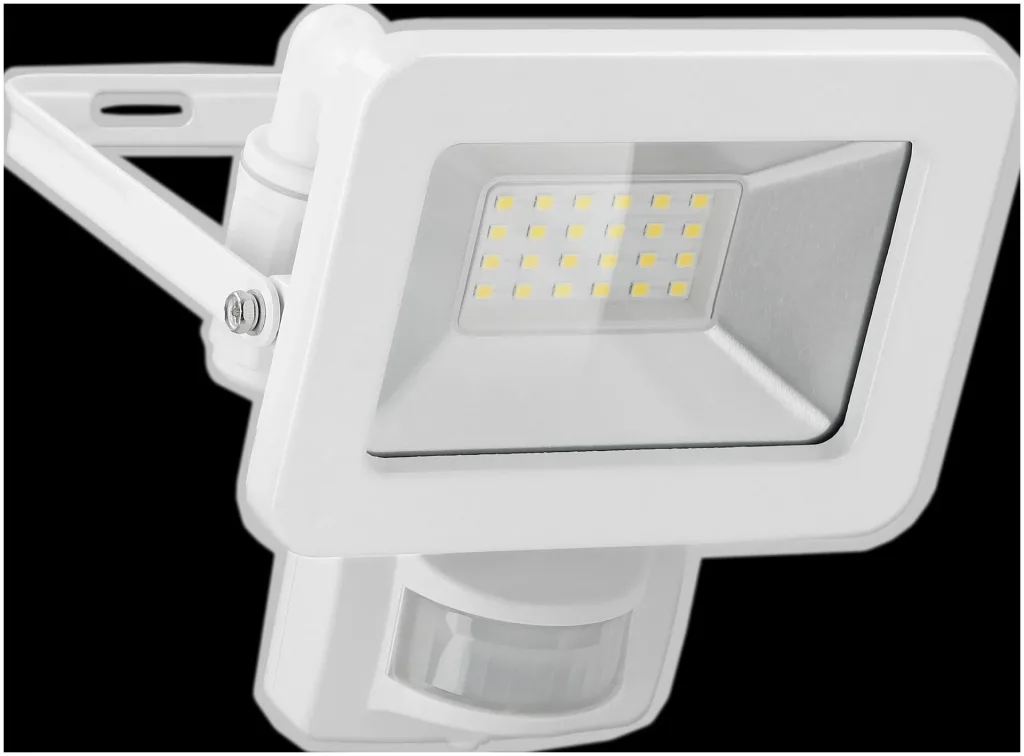 LED Außenstrahler mit Bewegungsmelder Weiß, 20 Watt - 1700 Lumen
