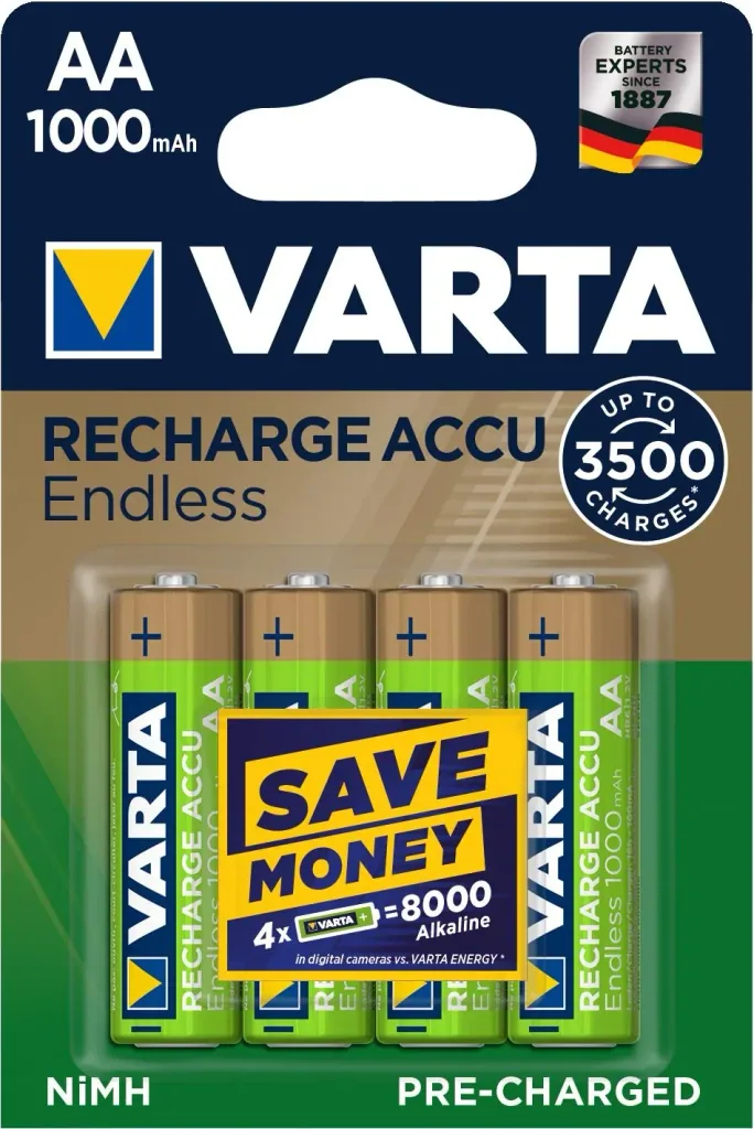 RECHARGE Endless Mignon (AA) Akku mit 1000mAh - 4 Stück