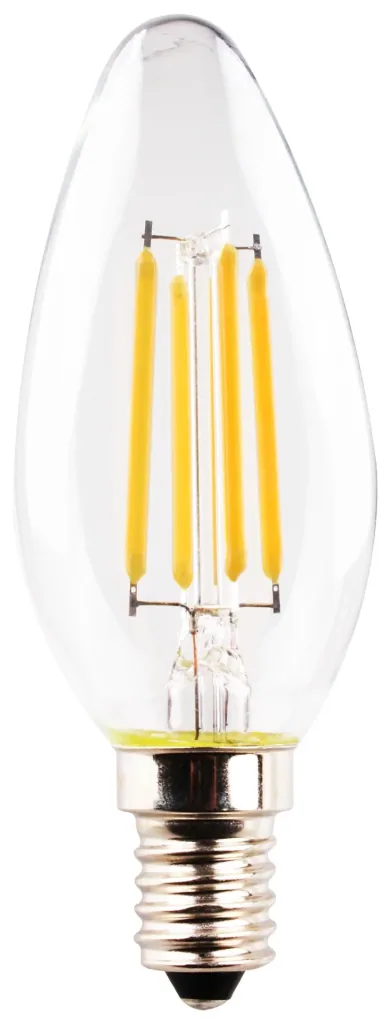 Retro-LED Kerzenlampe mit 4 Watt, E14, warmweiß, klar