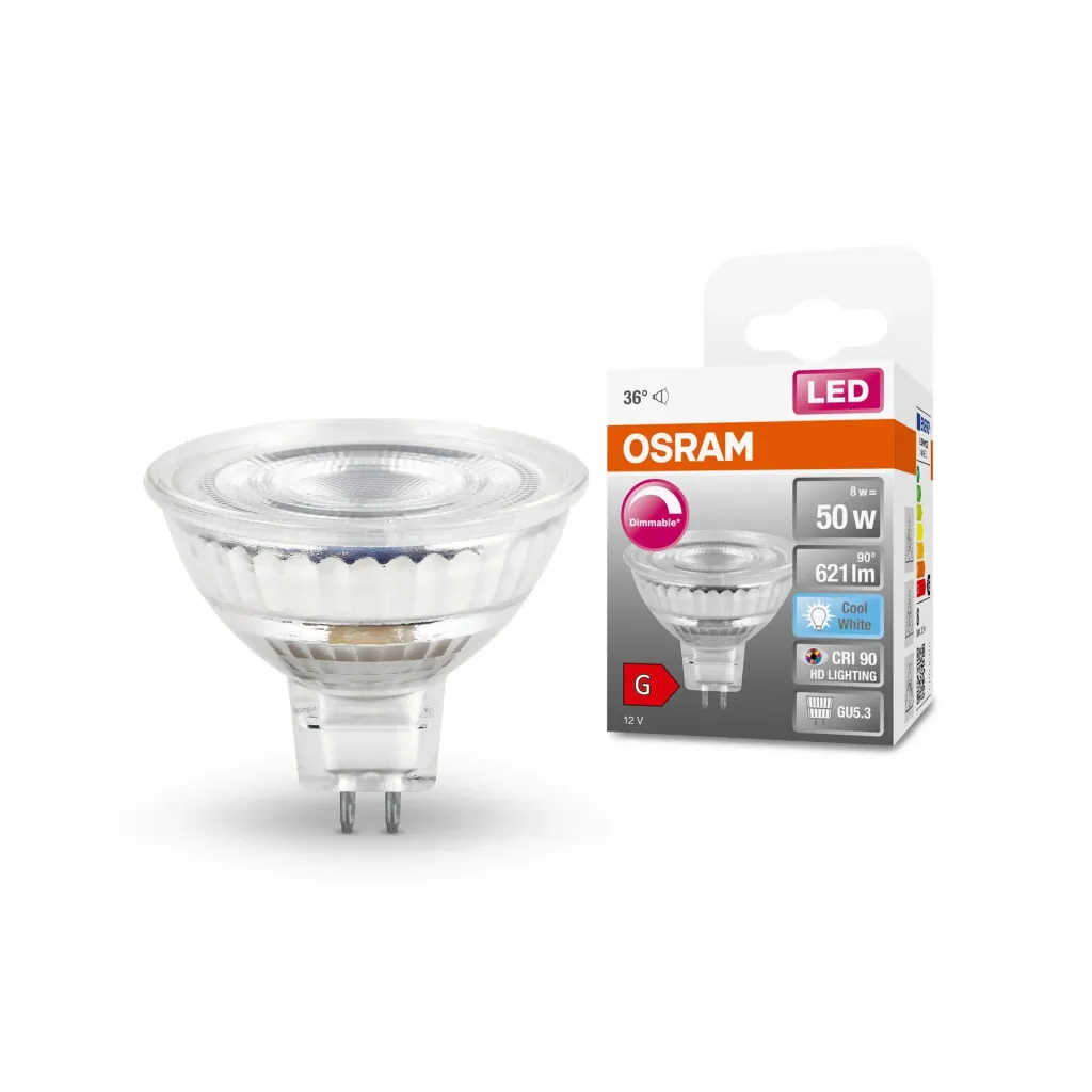LED SUPERSTAR Reflektorlampe MR16 mit 8 Watt, GU5.3, kaltweiß, 36°, dimmbar