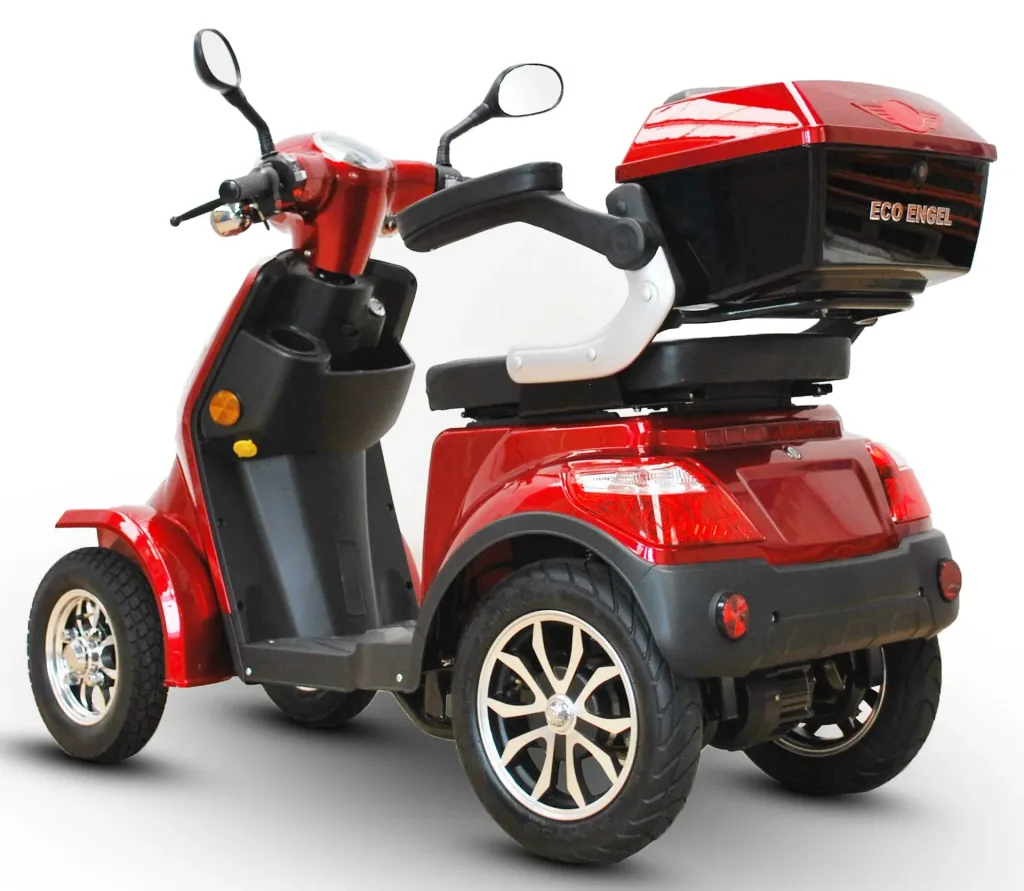 E-Scooter 4 Räder rot - 20 Ah Li-Io Akku - 25 km/h - Seniorenmobil