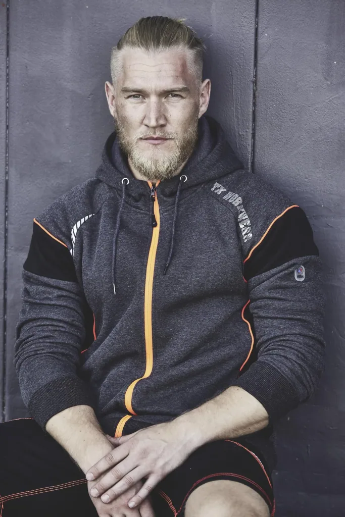 Sweatjacke, Farbe grau/schwarz, Gr.M