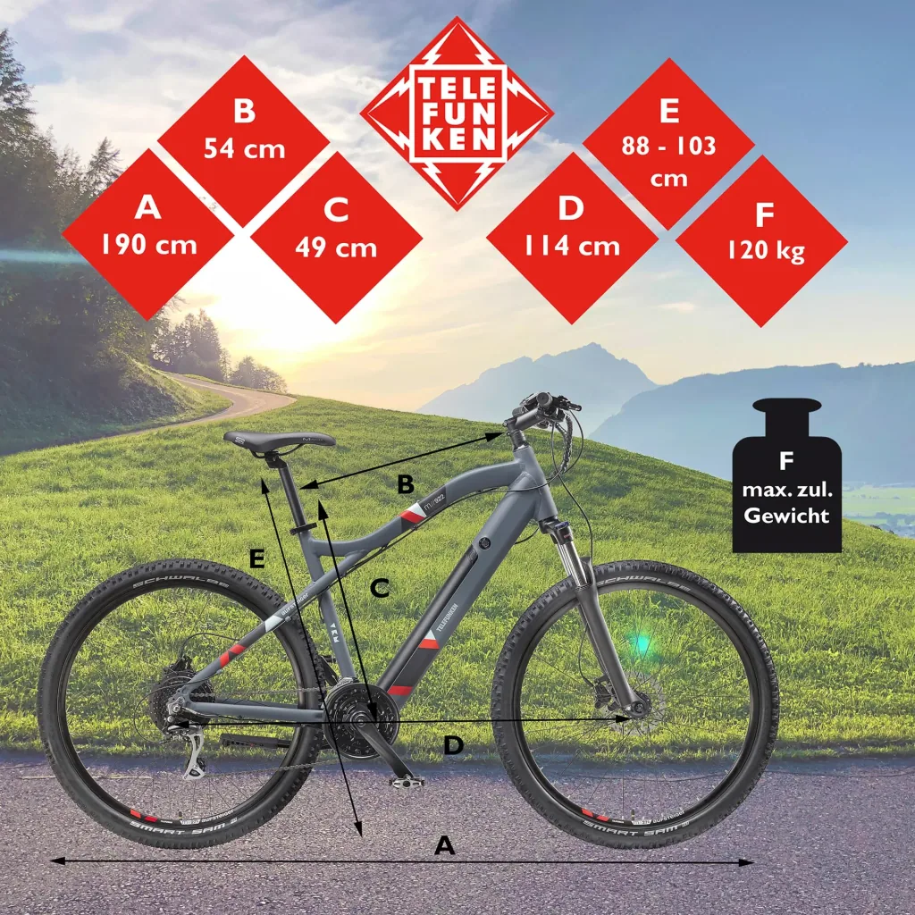 Unisex Alu MTB E-Bike, 29 Zoll, 24-Gang Kettenschaltung, grau, Aufsteiger M922 Hardtail