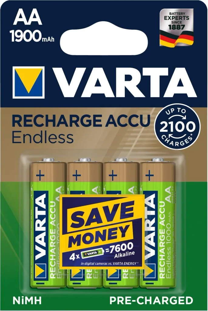 RECHARGE Endless Mignon (AA) Akku mit 1900mAh - 4 Stück