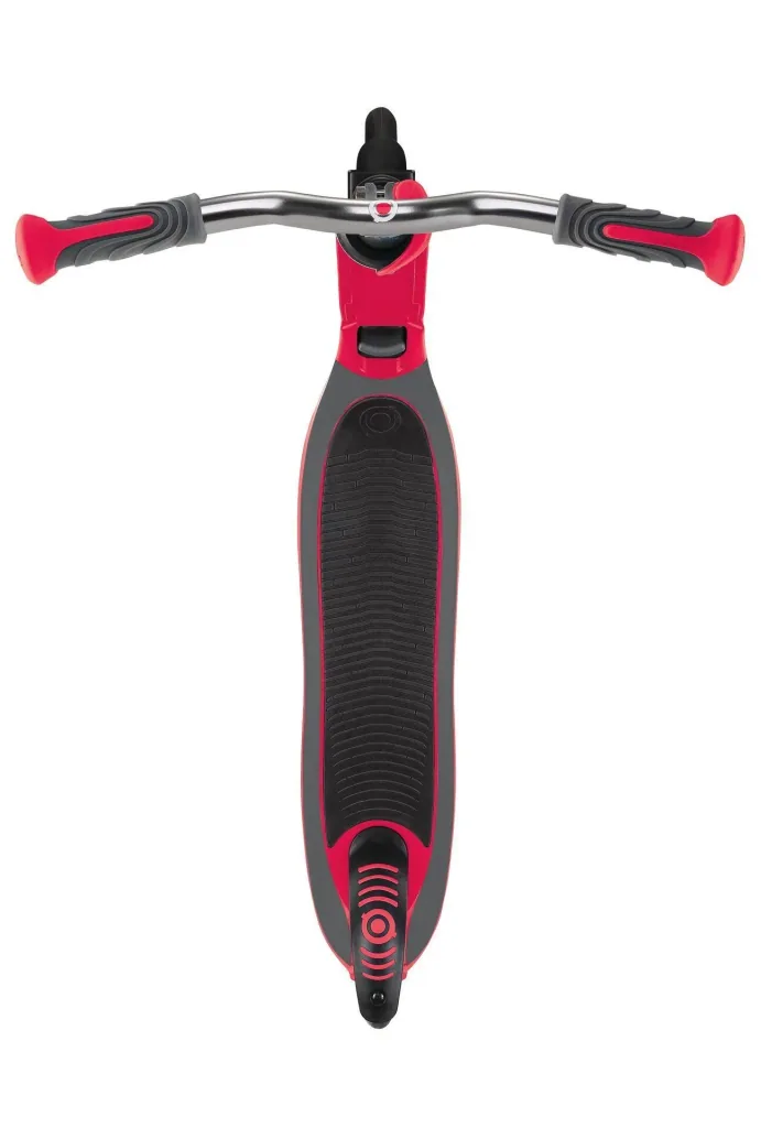 FLOW FOLDABLE 125, Tretroller, 125 mm, ABEC 5, höhenverstellbar, Klappmechanismus, schwarz-rot