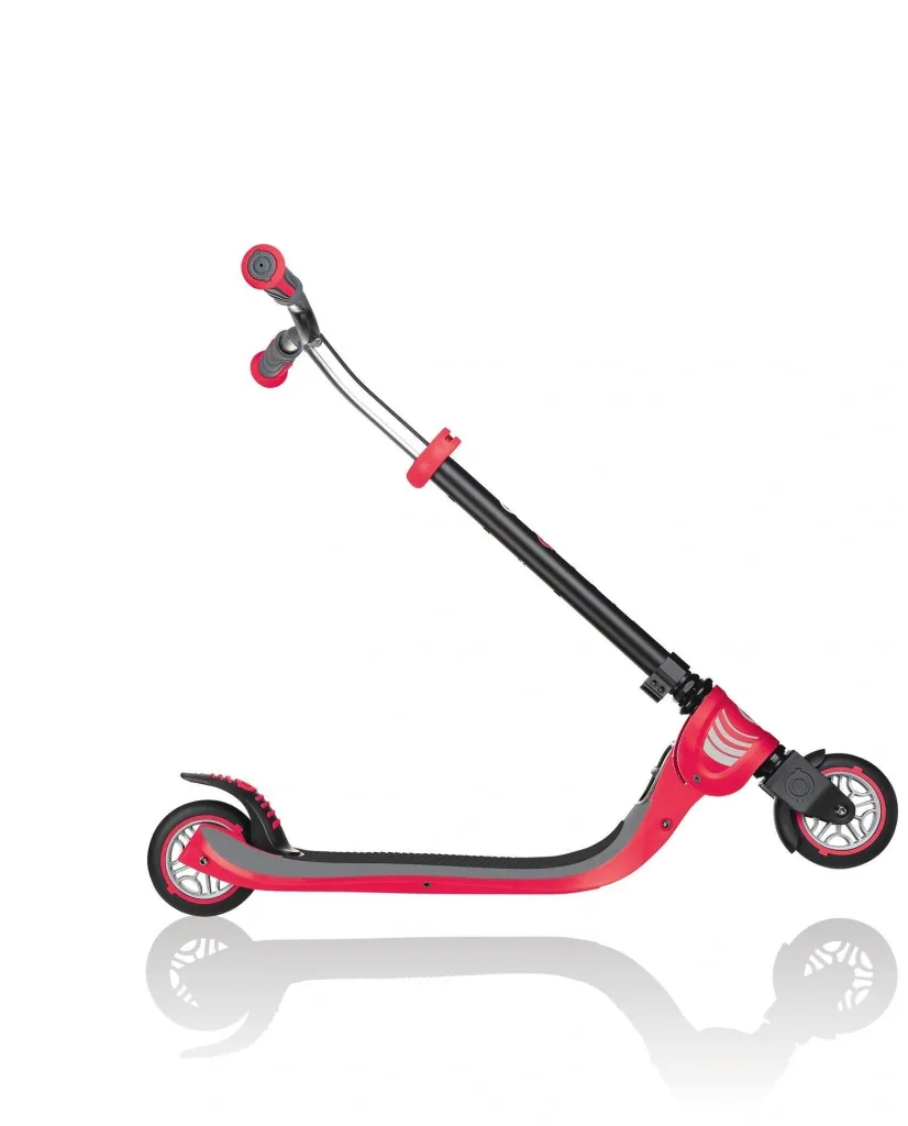 FLOW FOLDABLE 125, Tretroller, 125 mm, ABEC 5, höhenverstellbar, Klappmechanismus, schwarz-rot