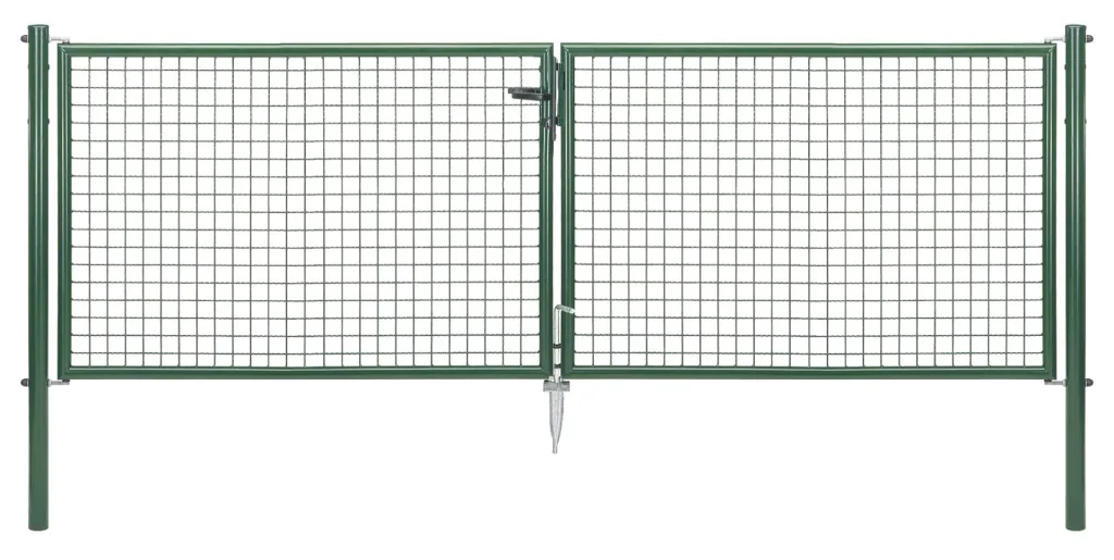 Doppeltor-Set Wellengitter inkl. Pfosten 3 x 1 m grün