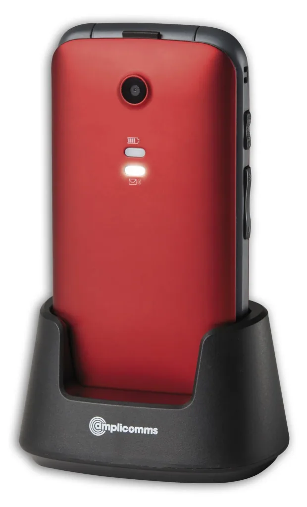 Mobiltelefon PowerTel M6750 klappbar, SOS Knopf und Ladeschale