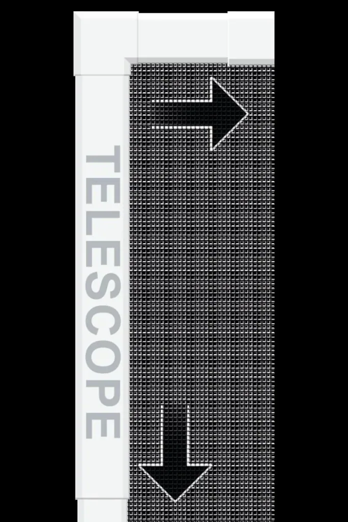 Fliegengitterfenster TELESCOPE, Farbe weiß