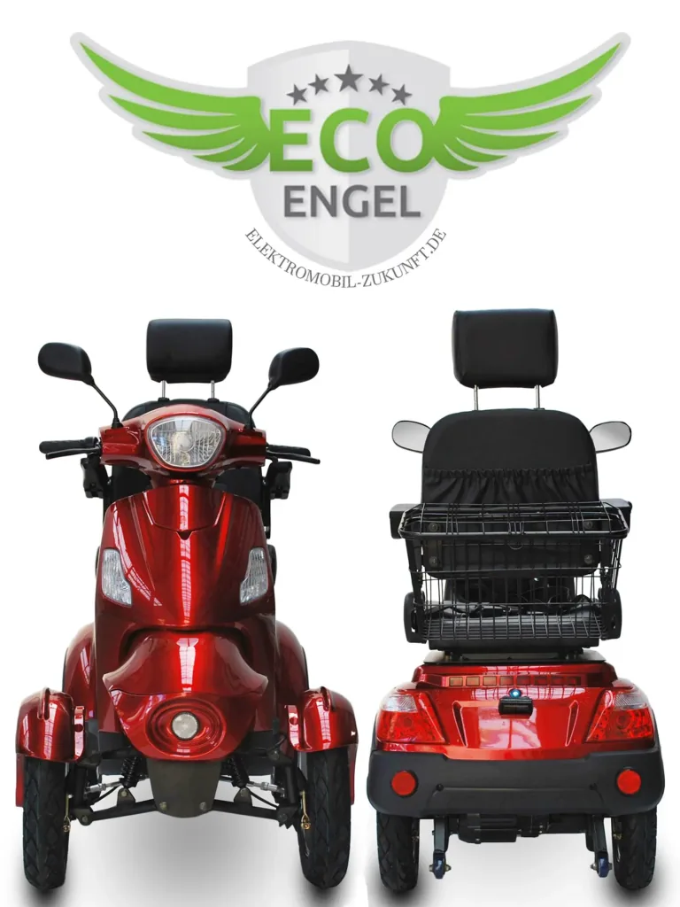 Elektromobil 525 Rot, 4 Räder, Seniorenmobil