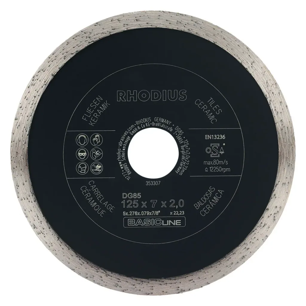 Diamanttrennscheibe Fliesen & Keramik DG85 TILES, 125 x 7 x 2 x 22,23 mm