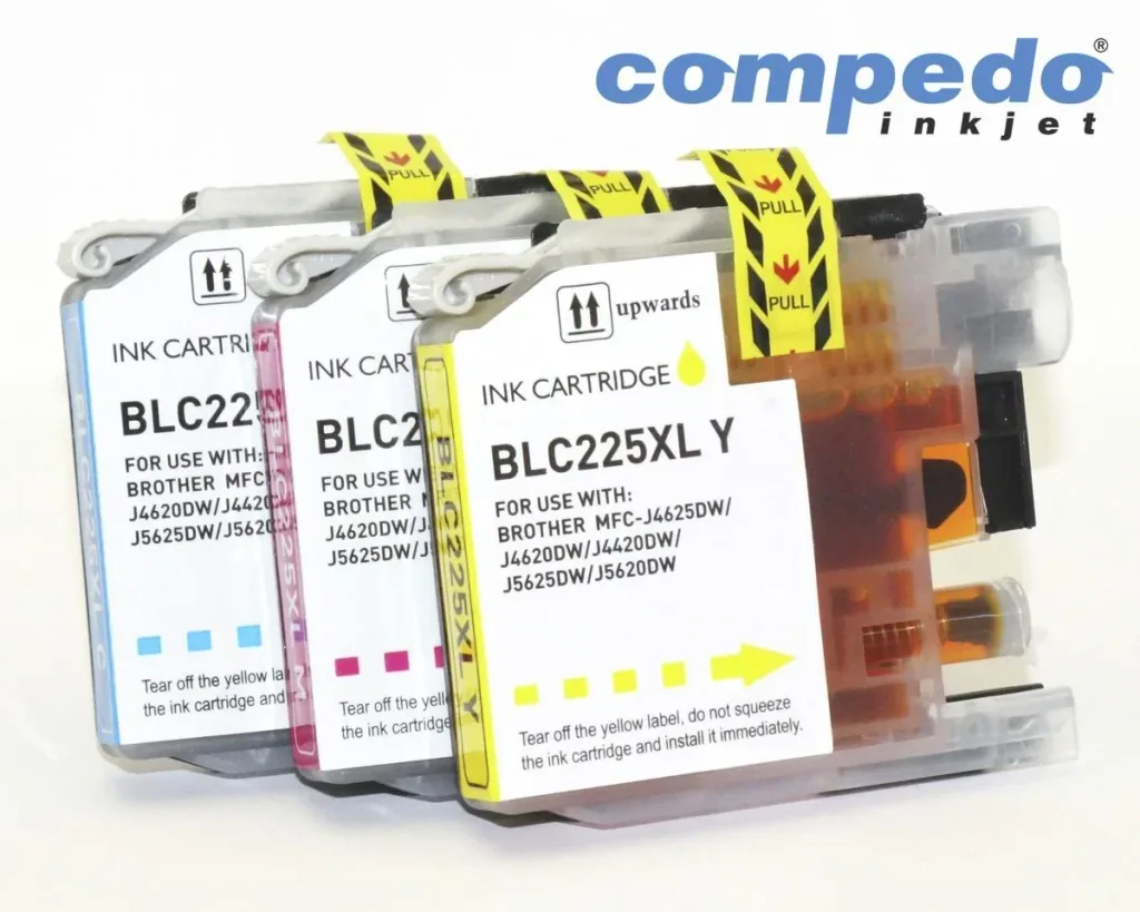 Druckerpatrone für Brother LC225 Multipack XL - 3er Set in den Farben cyan, magenta und gelb