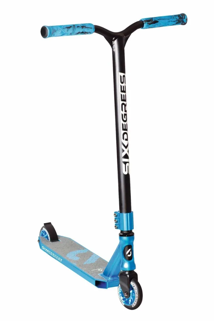 Stuntscooter mit verstärktem Wing-Lenker, HIC Compression-System, 100 mm, ABEC 9, 360° Lenkung, blau