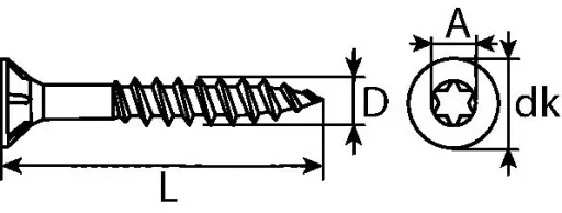 Spanplattenschrauben TX Senkkopf verzinkt 5x80mm TX25 300 Stück