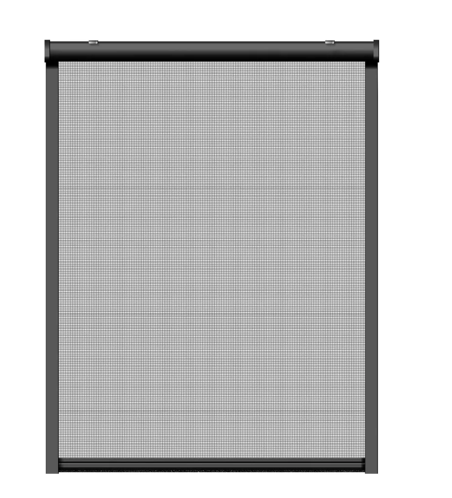Insektenschutzrollo für Fenster, Farbe anthrazit, 100 x 160 cm