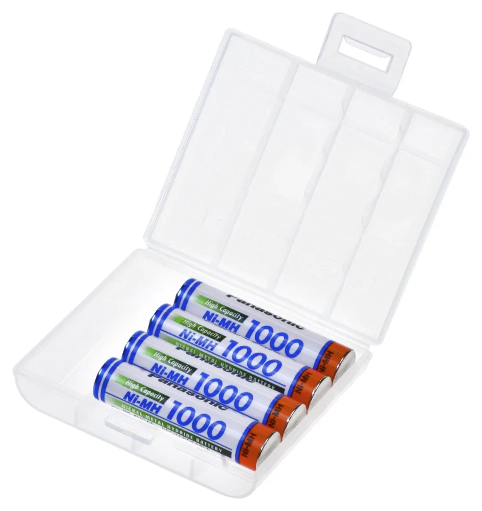 NiMH Micro (AAA) Akkus mit 1000mAh - 4 Stück mit Akkubox
