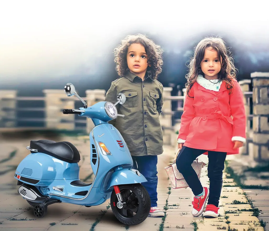 Ride-on Vespa für Kinder, 12 Volt, Blau