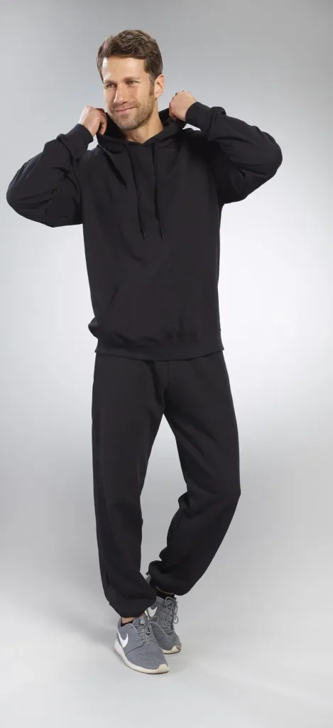 Hoody mit Kängurutasche, Farbe schwarz, Gr.M