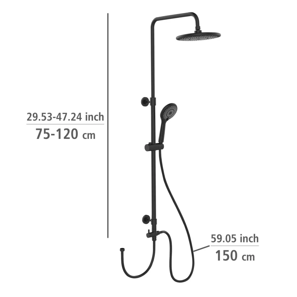 Wasserspar-Duschsystem Watersaving Schwarz