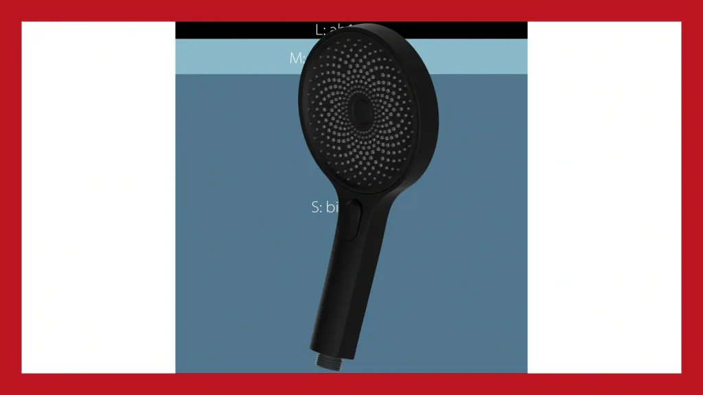 Handbrause "SAMOA RAIN", Schwarz matt