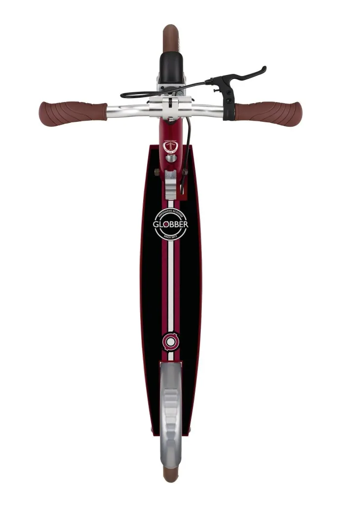 NL 205 Deluxe Tretroller, 205 mm, ABEC 7, Handbremse, höhenverstellbar, Frontfederung, Klappmechanismus, rot