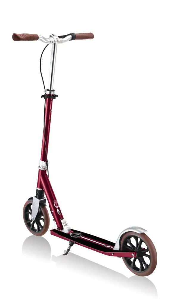 NL 205 Deluxe Tretroller, 205 mm, ABEC 7, Handbremse, höhenverstellbar, Frontfederung, Klappmechanismus, rot