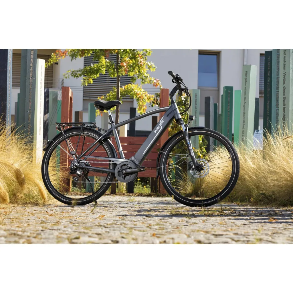 Herren E-Bike Trekking, 28 Zoll, Rahmengröße 50 cm,10-Gang Kettenschaltung, schiefergrau matt, VIATOR 5.0i