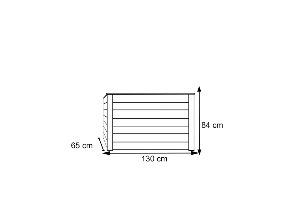 Westmann Hochbeet Klassik 130, 130×65×84 cm, Natur – FSC-Lärchenholz, rückenschonend