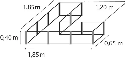 Hochbeet Meta, In & Out ,401 M, 185 x 1,85 x 0,40 m