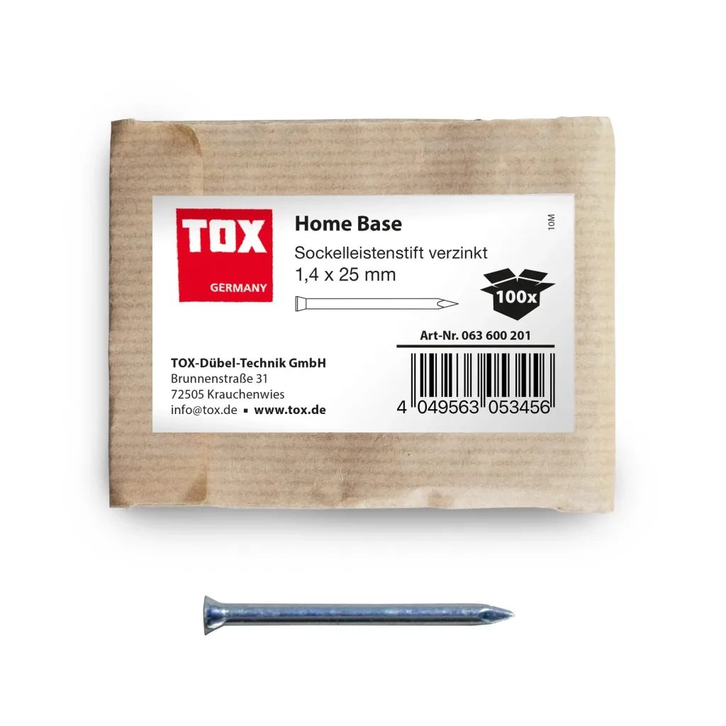 Sockelleistenstifte Home Base 1,4 x 25 mm verzinkt, 100 Stück