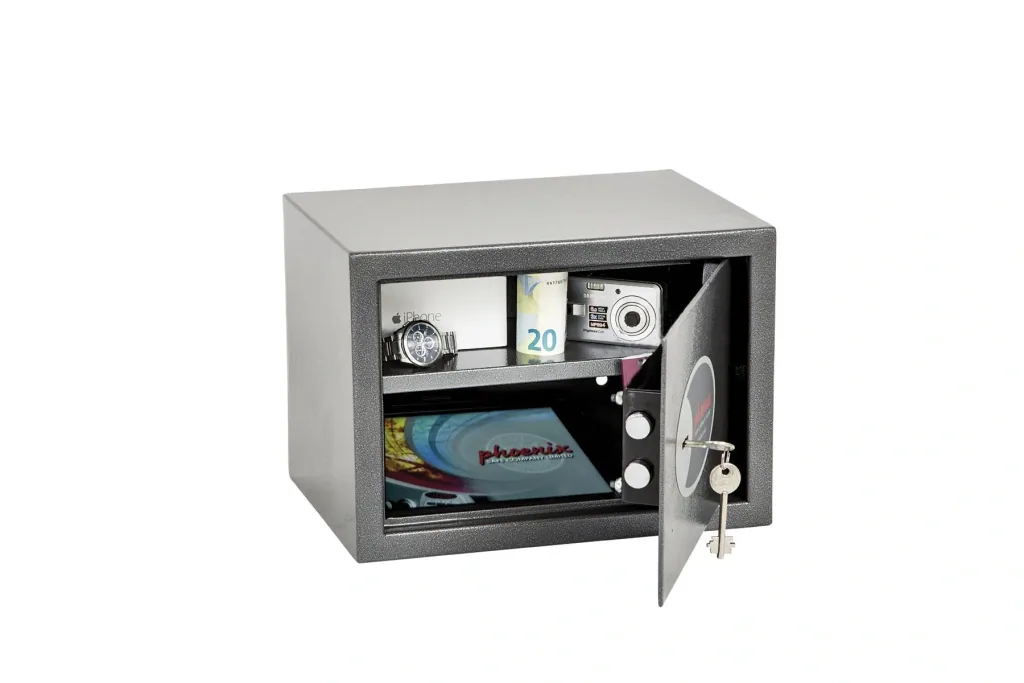 Tresor Vela Home & Office mit Schlüsselschloss Außenmaße 250 x 350 x 250 mm