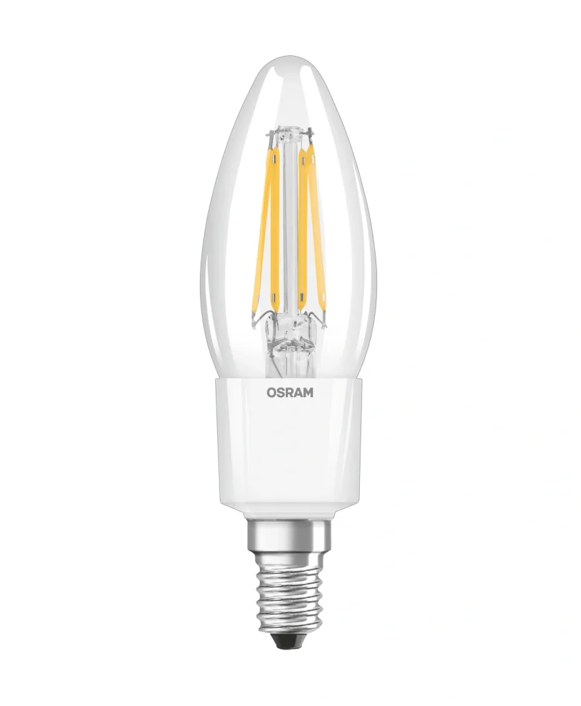 LED SUPERSTAR FILAMENT Tropfenlampe mit 6,5 Watt, E14, warmweiß, klar