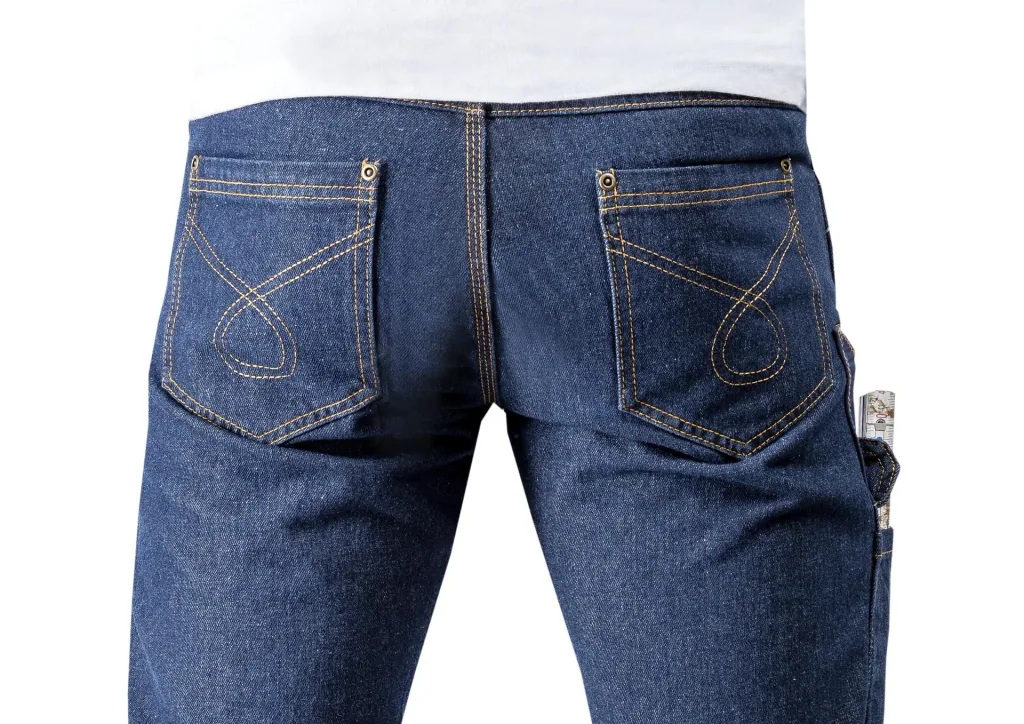 Arbeitsjeans mit Kniebesatz, Farbe blau, Gr.48