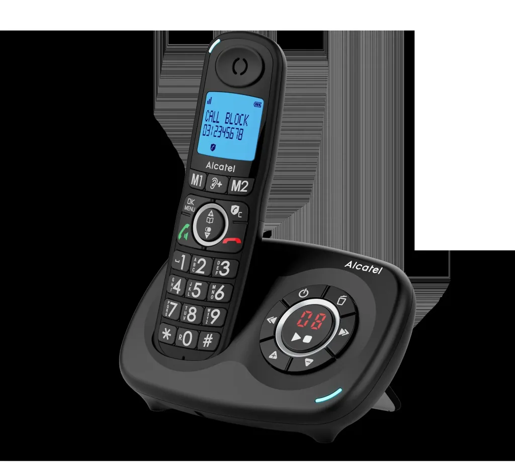 Komfort-Telefon Alcatel XL595B Single Voice mit Call-Block-Funktion, schnurlos