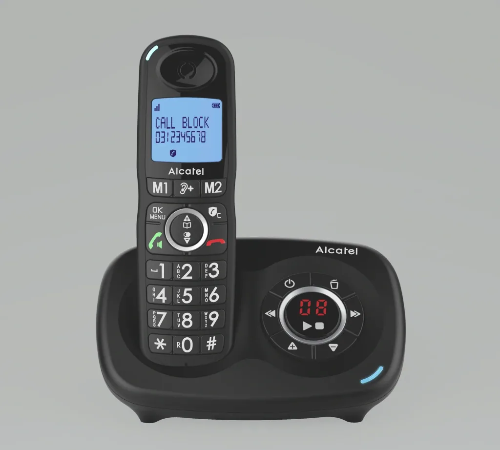 Komfort-Telefon Alcatel XL595B Single Voice mit Call-Block-Funktion, schnurlos