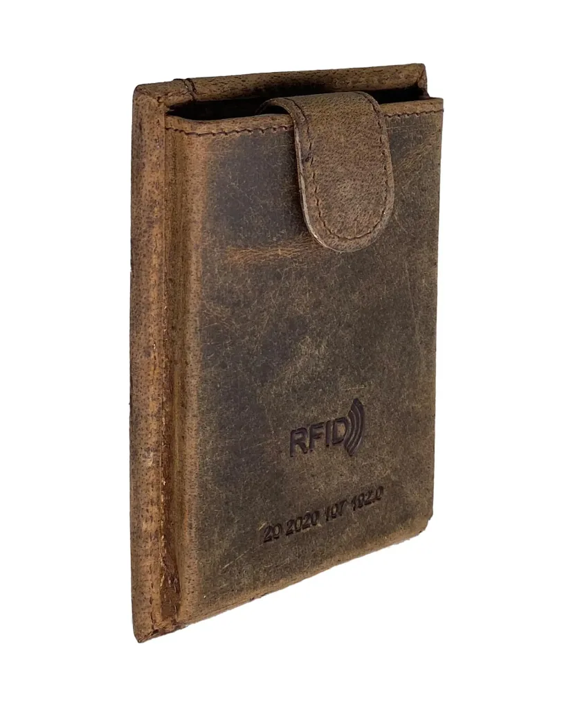 Kreditkartenbörse "Push & Pull", braun