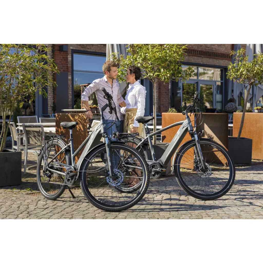 Damen E-Bike Trekking, 28 Zoll, Rahmengröße 44 cm,10-Gang Kettenschaltung, schiefergrau matt, VIATOR 5.0i