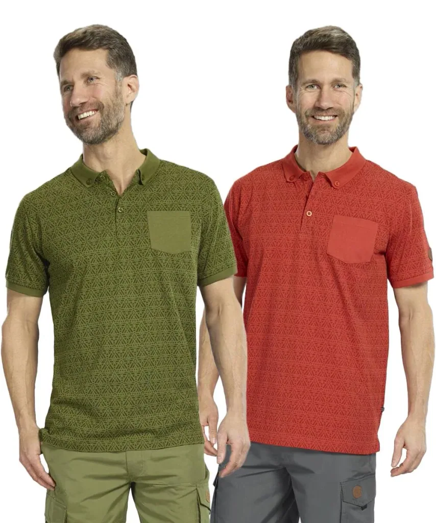 Poloshirt gemustert, Farbe oliv, Gr.L